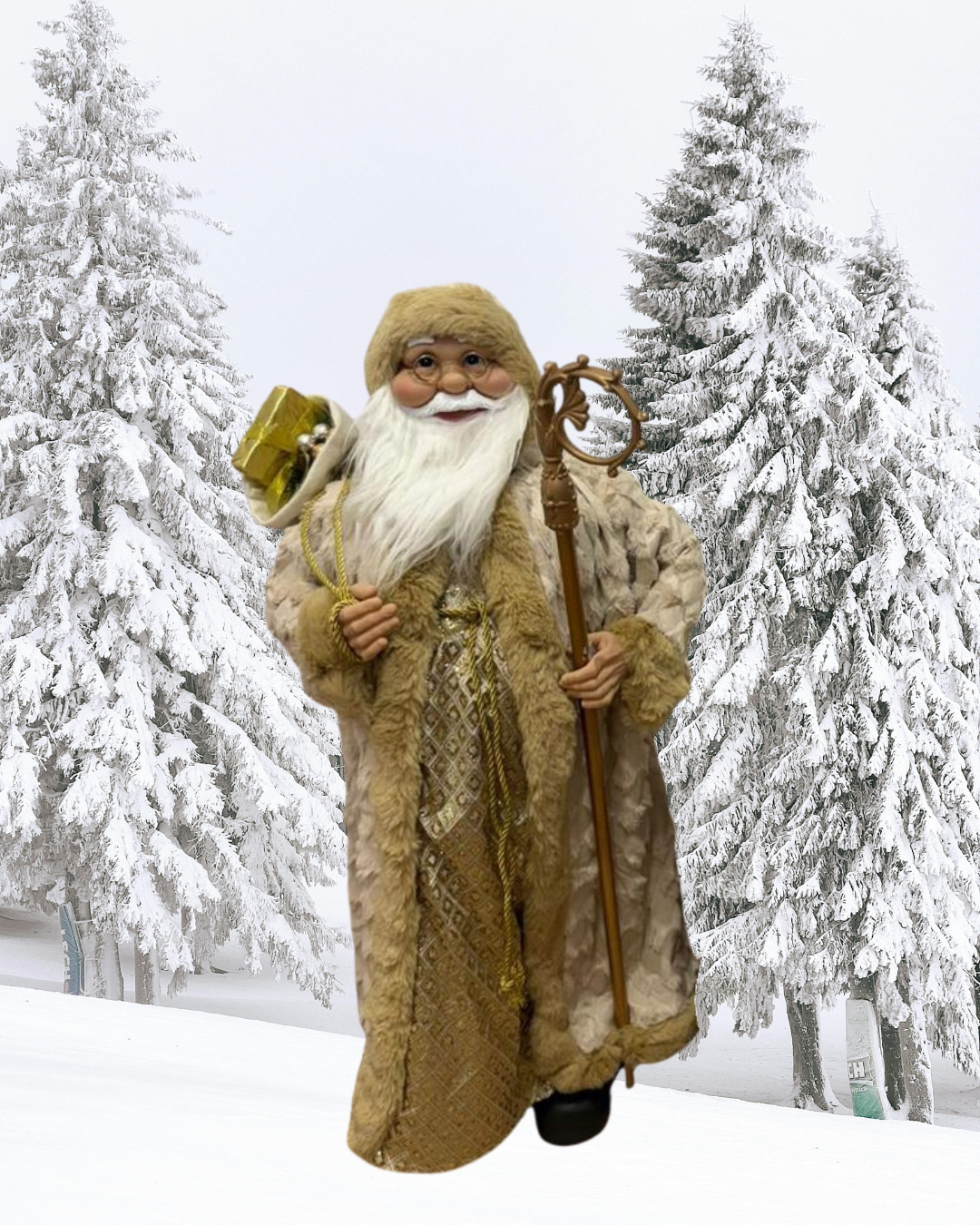 Babagjyshi Dekorativ në 4 Madhësi – 30cm / 50cm / 65cm / 95cm – Dekor Festiv Premium