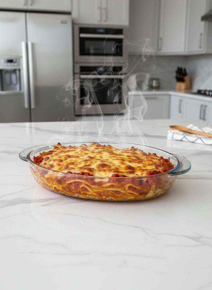 Tavë Qelqi Ovale për Furrë – Rezistente ndaj Nxehtësisë (1 Copë)