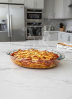 Tavë Qelqi Ovale për Furrë – Rezistente ndaj Nxehtësisë (1 Copë)