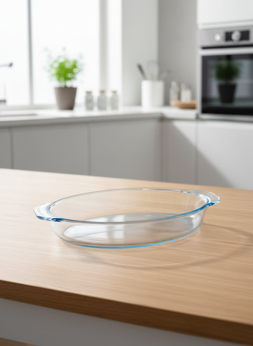 Tavë Qelqi Ovale për Furrë – Rezistente ndaj Nxehtësisë (1 Copë)