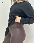 Bluze Unisex me Mëngë të Gjata & Jakë Kontrastuese