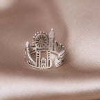 Unazë “City Skyline” – Dizajn Londër, Argjend Minimalist