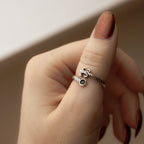 Unazë Argjendi me Dizajn Spiral & Detaj Minimal – E Rregullueshme