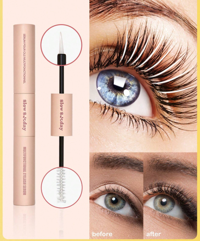 Serum Natyral për Qerpikë, Vetulla dhe Flokë – Rritje & Forcim