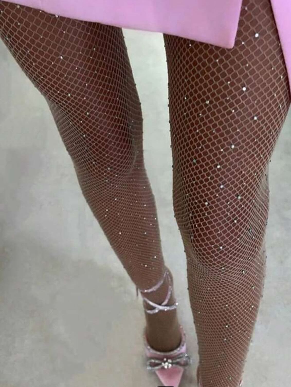 Geta Rrjetë me Kristale – Glamour Party Tights për Femra