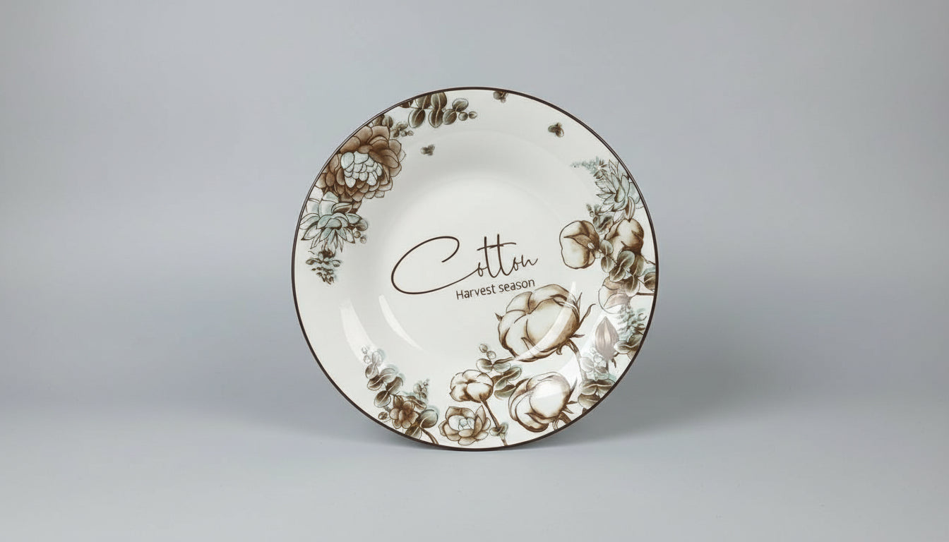 Pjatë Porcelan Elegant me Motive Florale