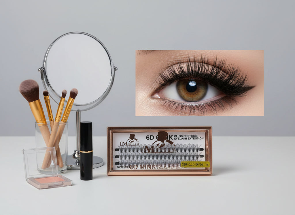 6D Mink Eyelash Extensions – Qerpikë Profesionale 14mm D-Curl