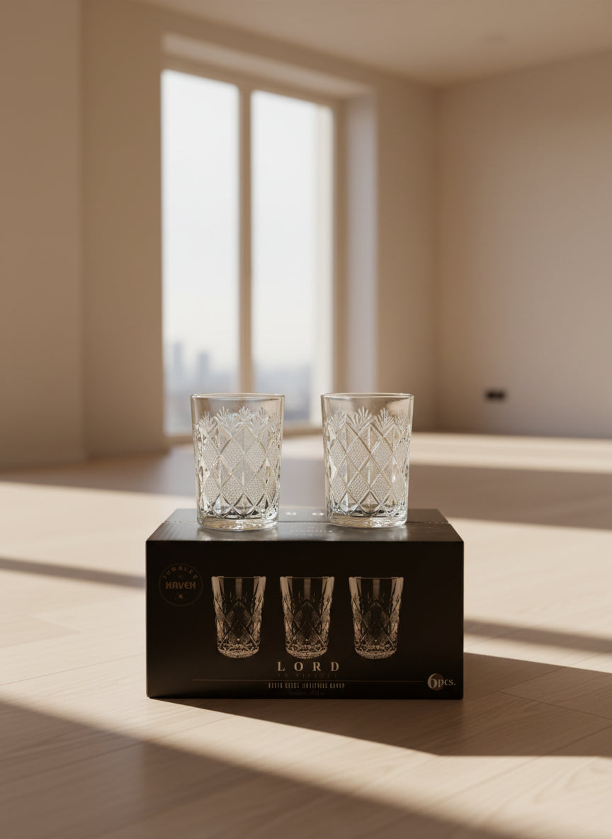 Set gotash kristal – 6 cope, dizajn elegant