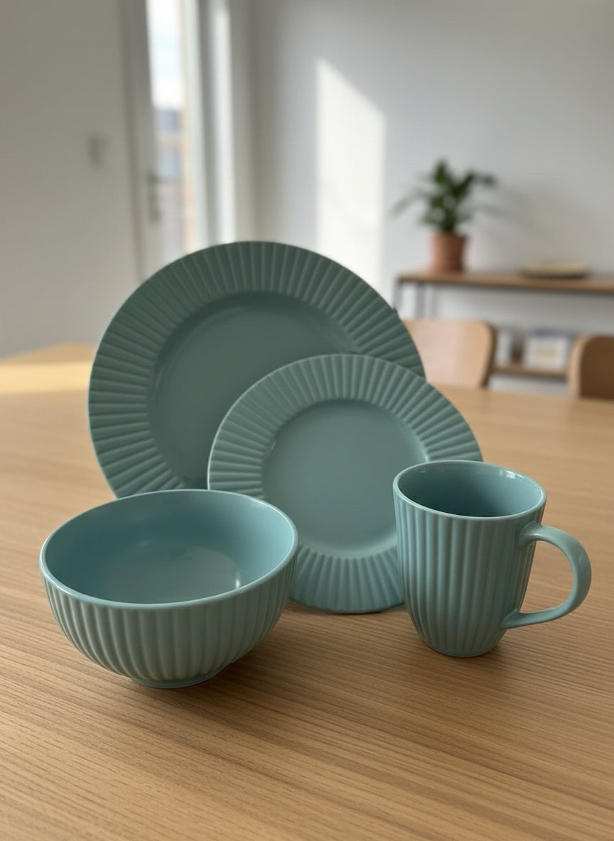 Set pjatash & filxhani – dizajn modern ngjyrë blu