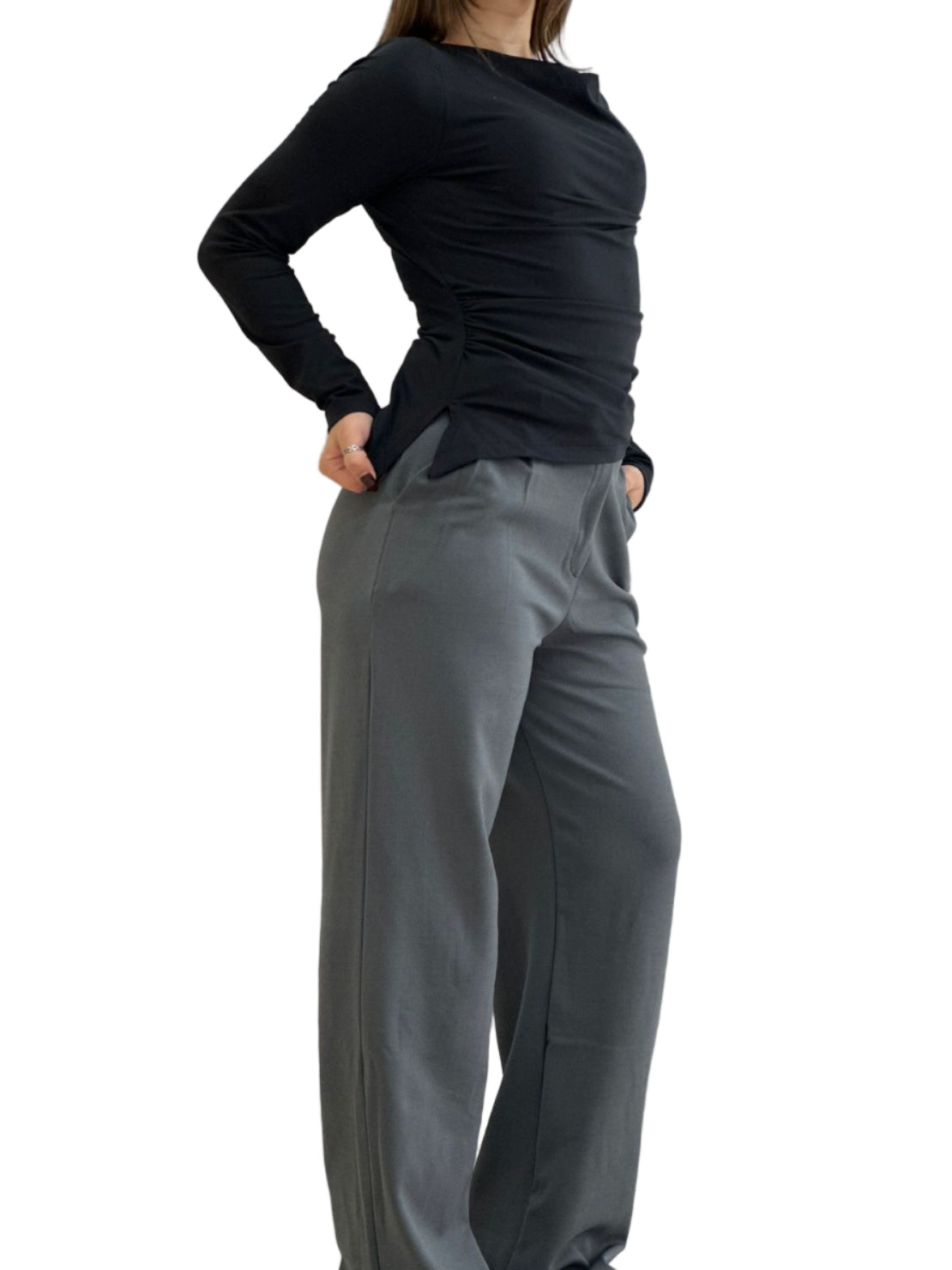 Pantallona me bel te larte – Prerje e drejte, e rehatshme & Stil Minimalist